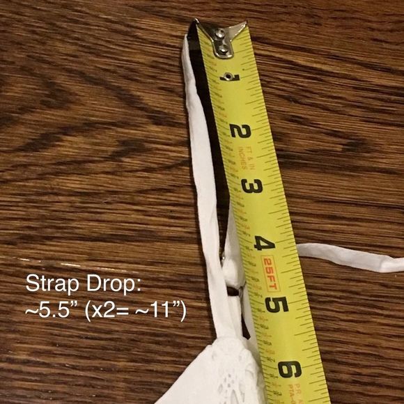 White Crochet Embroidered Front Lace Up Back Sun Dress - Picture 11 of 12